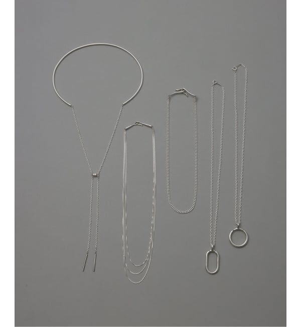 Spick and Span「《予約》【SAMH by LILAS】グラスホルダーネックレスオーバル SV」|ネックレス|