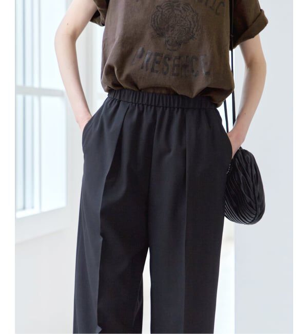 U by SPICK&SPAN「《予約》リネンライクウォッシャブルパンツ」|スラックス|