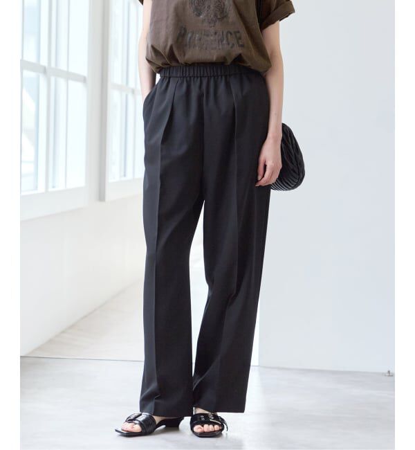 U by SPICK&SPAN「《予約》リネンライクウォッシャブルパンツ」|スラックス|