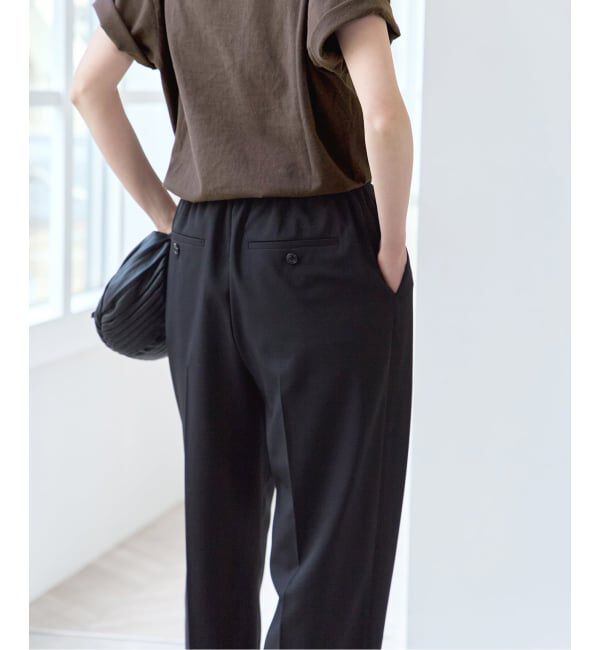 U by SPICK&SPAN「《予約》リネンライクウォッシャブルパンツ」|スラックス|