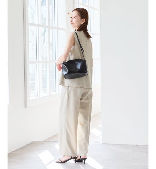 U by SPICK&SPAN「《予約》リネンライクウォッシャブルパンツ」|スラックス|