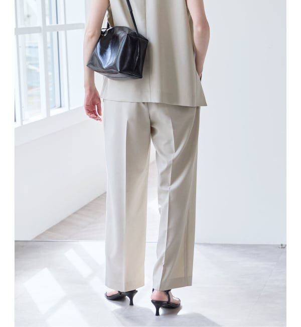 U by SPICK&SPAN「《予約》リネンライクウォッシャブルパンツ」|スラックス|