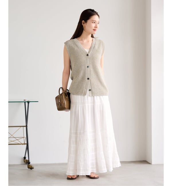 FRAMeWORK「≪追加予約≫ウォッシャブルPLリネン混2WAYニット」|ニット・セーター|