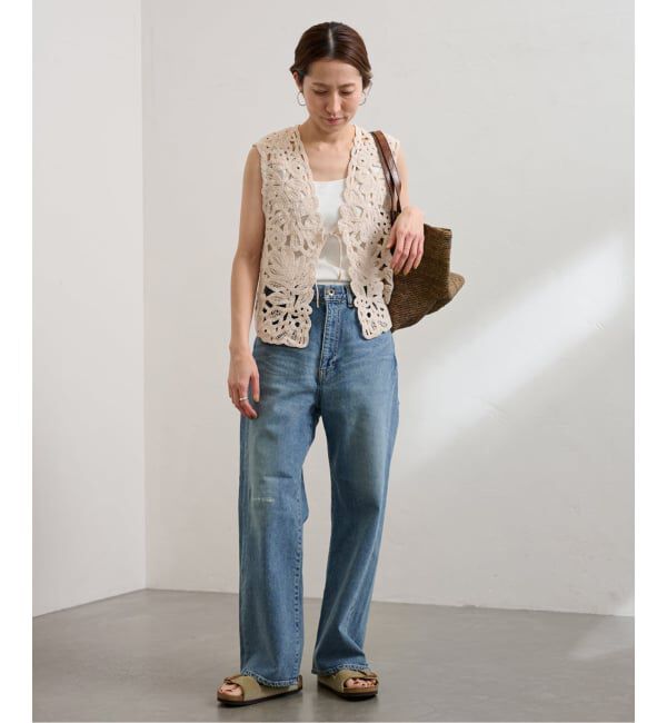 FRAMeWORK「≪追加予約≫コットンレースエンブロイダリーVEST」|ダウンベスト・ベスト|