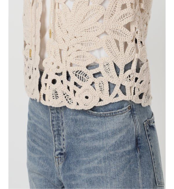 FRAMeWORK「≪追加予約≫コットンレースエンブロイダリーVEST」|ダウンベスト・ベスト|