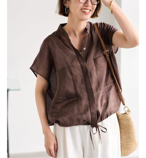 FRAMeWORK「≪一部カラーWEB限定 / 追加予約≫キャップスリーブドロストシャツ」|シャツ・ブラウス|