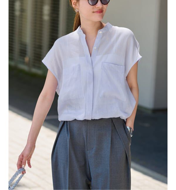 FRAMeWORK「≪一部カラーWEB限定 / 追加予約≫キャップスリーブドロストシャツ」|シャツ・ブラウス|