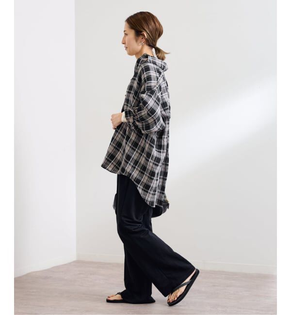 FRAMeWORK「≪一部カラーWEB限定 / 追加予約≫ライトフレンチリネンストライプ&チェックシャツ」|シャツ・ブラウス|