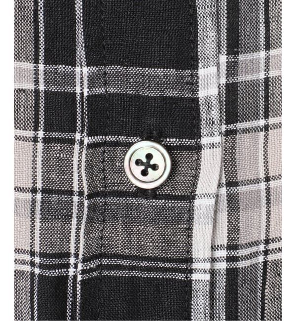 FRAMeWORK「≪一部カラーWEB限定 / 追加予約≫ライトフレンチリネンストライプ&チェックシャツ」|シャツ・ブラウス|