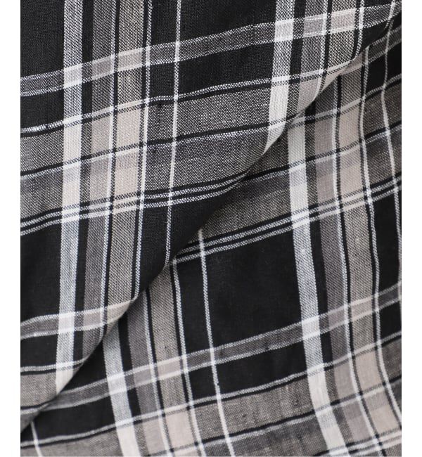 FRAMeWORK「≪一部カラーWEB限定 / 追加予約≫ライトフレンチリネンストライプ&チェックシャツ」|シャツ・ブラウス|