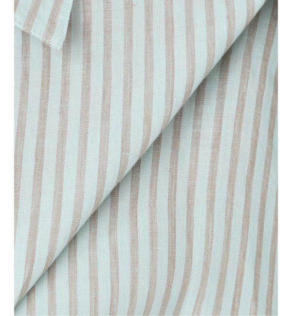 FRAMeWORK「≪一部カラーWEB限定 / 追加予約≫ライトフレンチリネンストライプ&チェックシャツ」|シャツ・ブラウス|