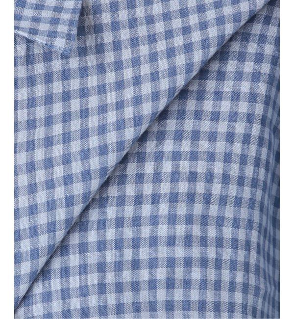 FRAMeWORK「≪一部カラーWEB限定 / 追加予約≫ライトフレンチリネンストライプ&チェックシャツ」|シャツ・ブラウス|