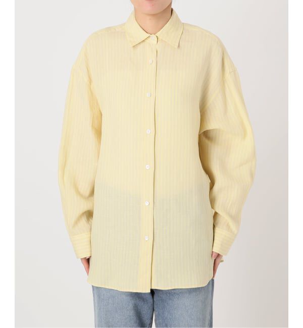 FRAMeWORK「≪一部カラーWEB限定 / 追加予約≫ライトフレンチリネンストライプ&チェックシャツ」|シャツ・ブラウス|