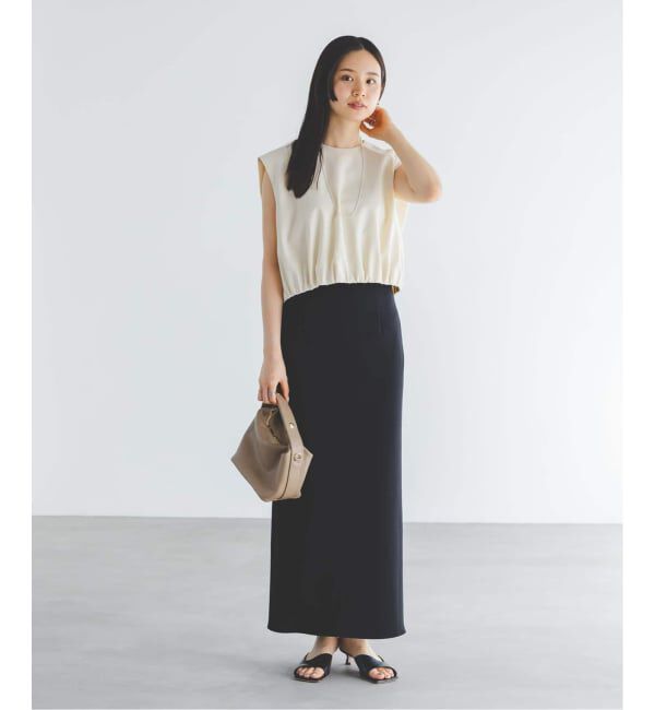 NOBLE「《追加予約・セットアップ対応》コンフォートジャージーライクタイトスカート」|スカート|