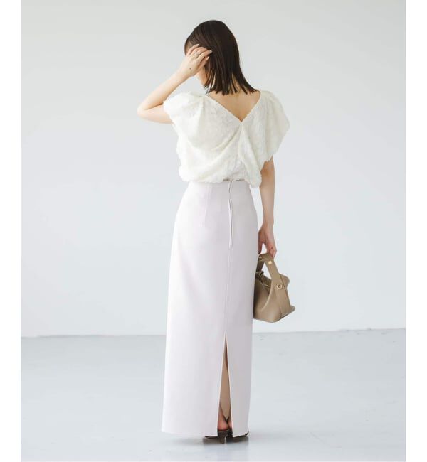 NOBLE「《追加予約・セットアップ対応》コンフォートジャージーライクタイトスカート」|スカート|