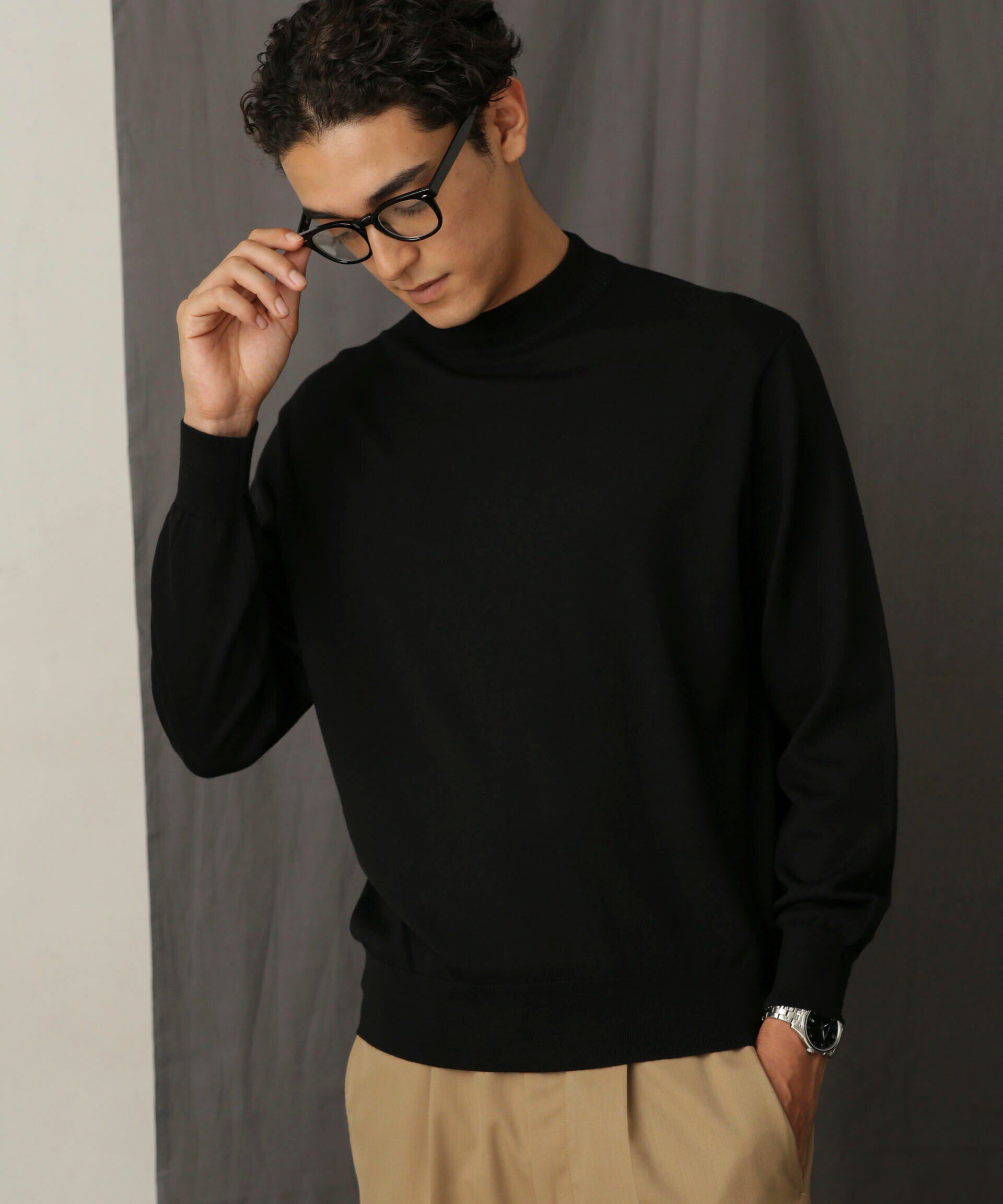 nano･universe「「毛玉レスニット」 ファインゲージモックネック」|ニット・セーター|