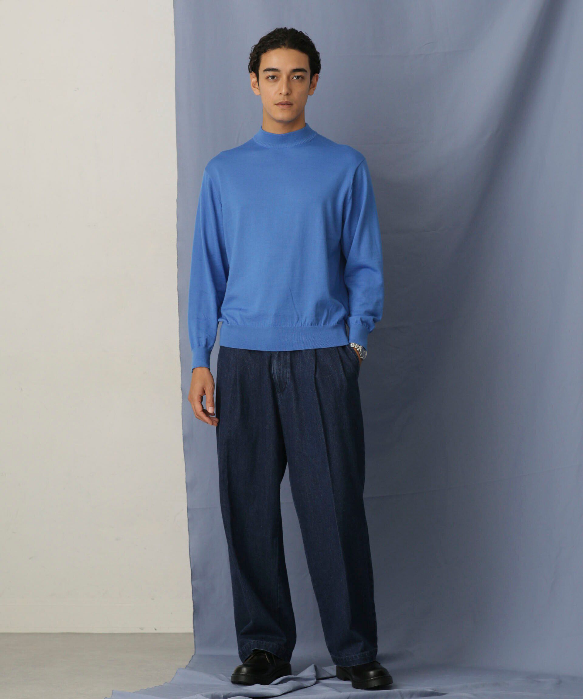 nano･universe「「毛玉レスニット」 ファインゲージモックネック」|ニット・セーター|