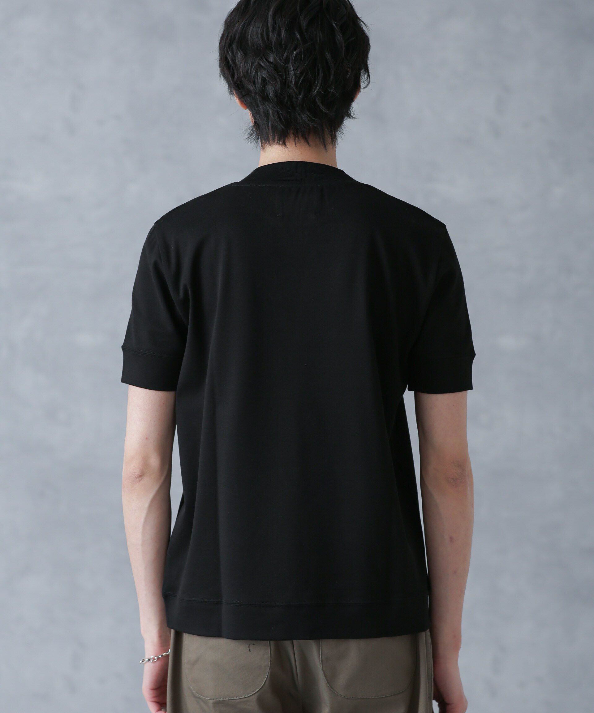 nano･universe「「FORMAL JERSEY」モックネックカットソー半袖」|Tシャツ・カットソー|