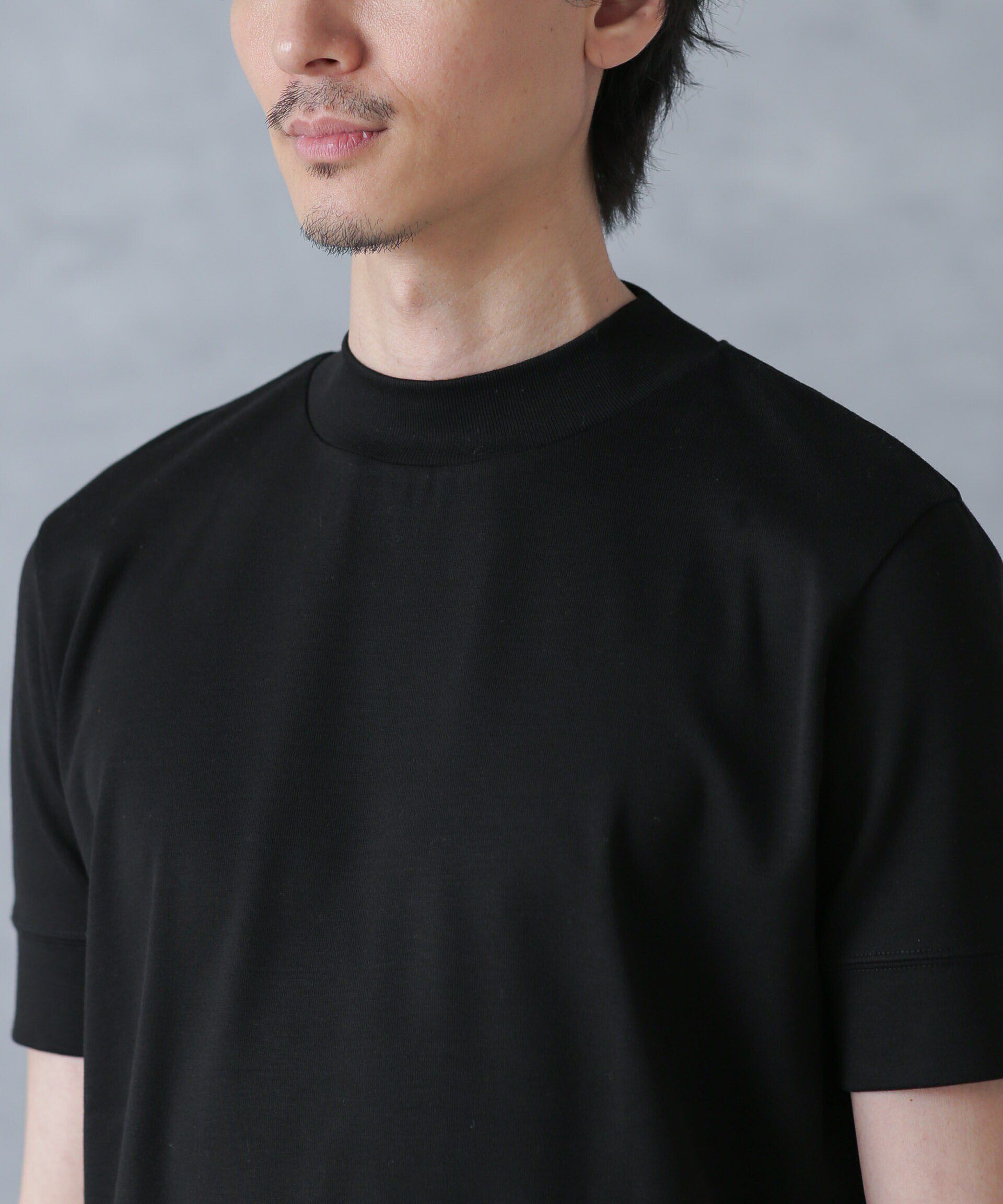 nano･universe「「FORMAL JERSEY」モックネックカットソー半袖」|Tシャツ・カットソー|