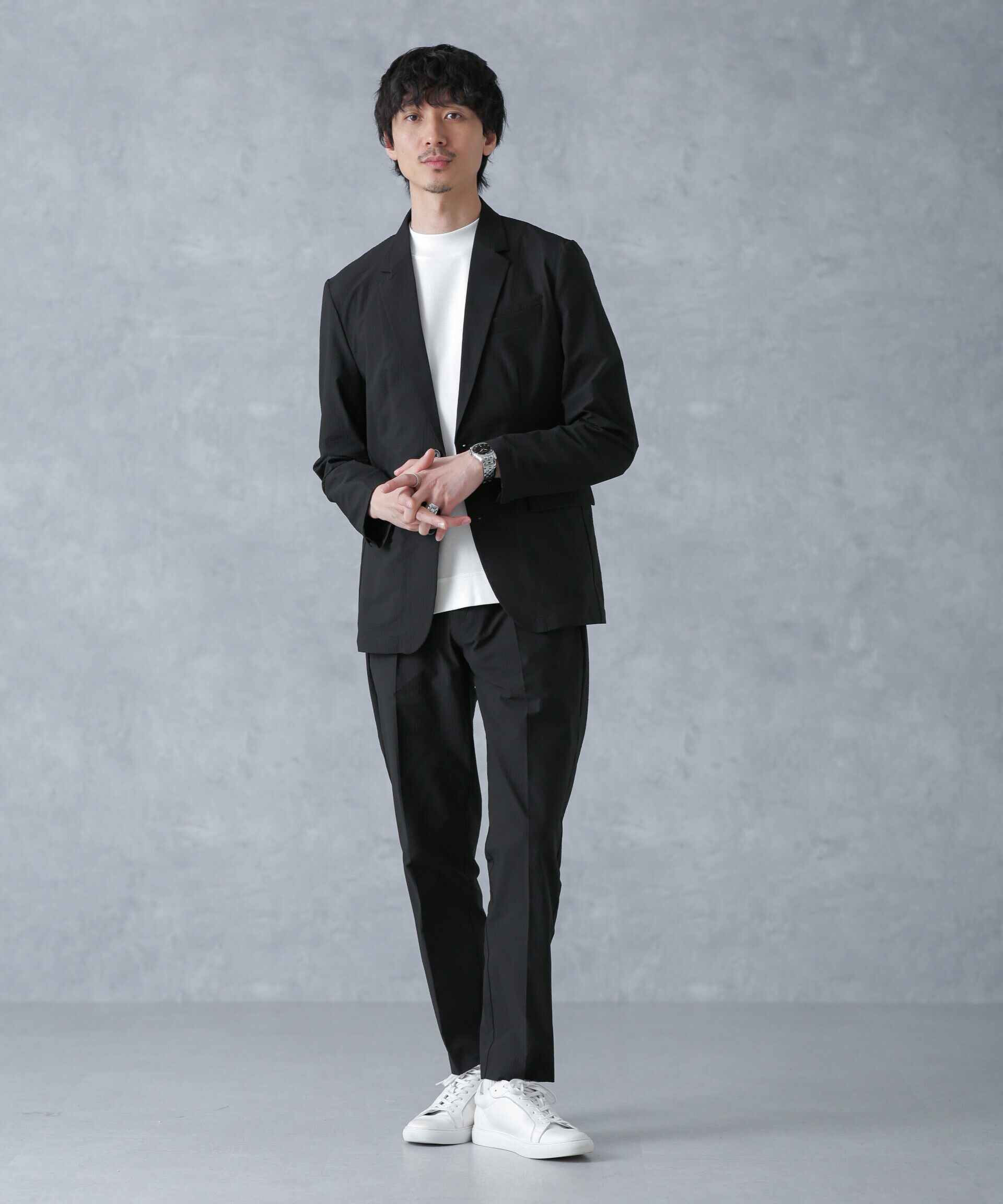 nano･universe「「FORMAL JERSEY」モックネックカットソー半袖」|Tシャツ・カットソー|