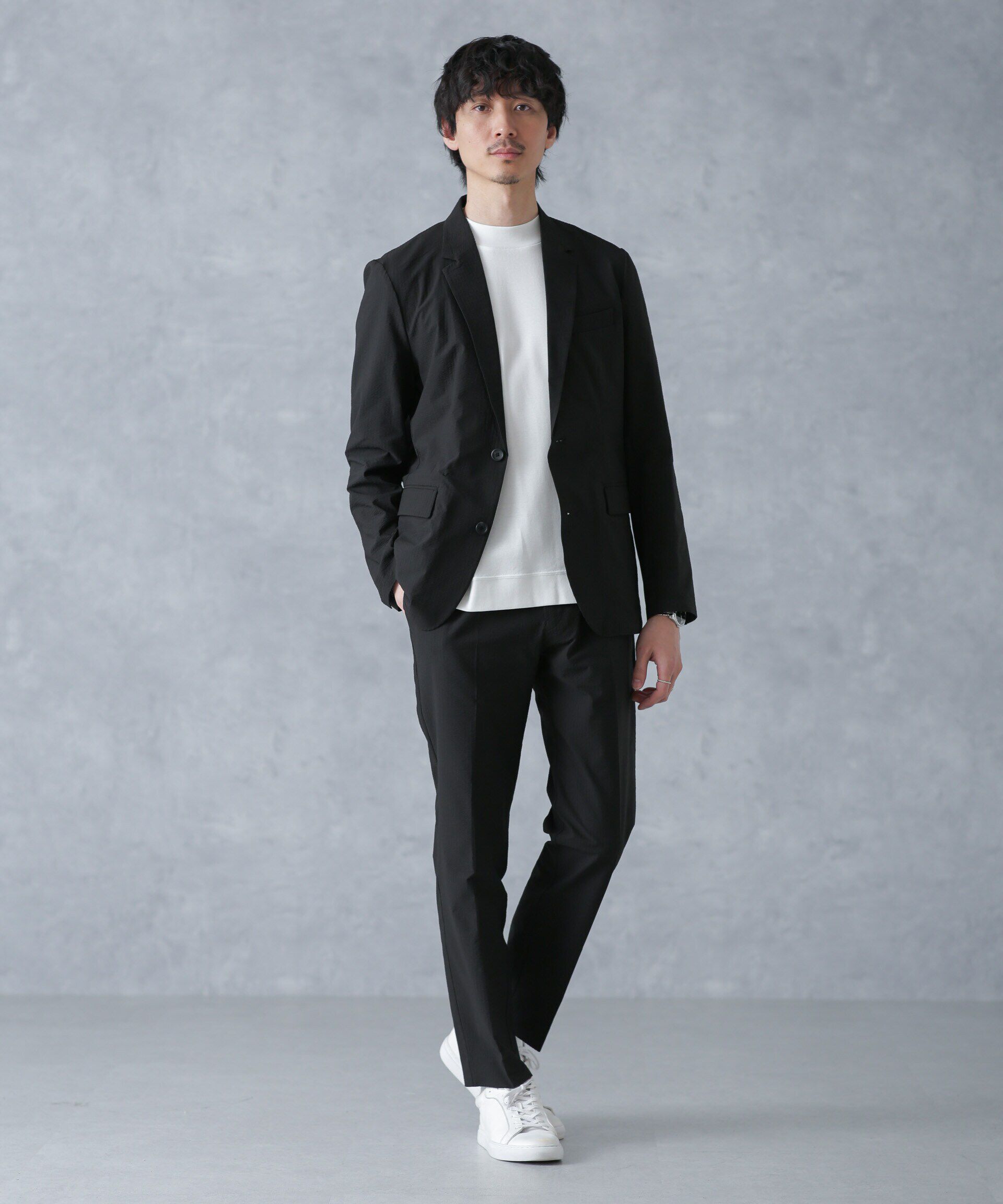 nano･universe「「FORMAL JERSEY」モックネックカットソー半袖」|Tシャツ・カットソー|