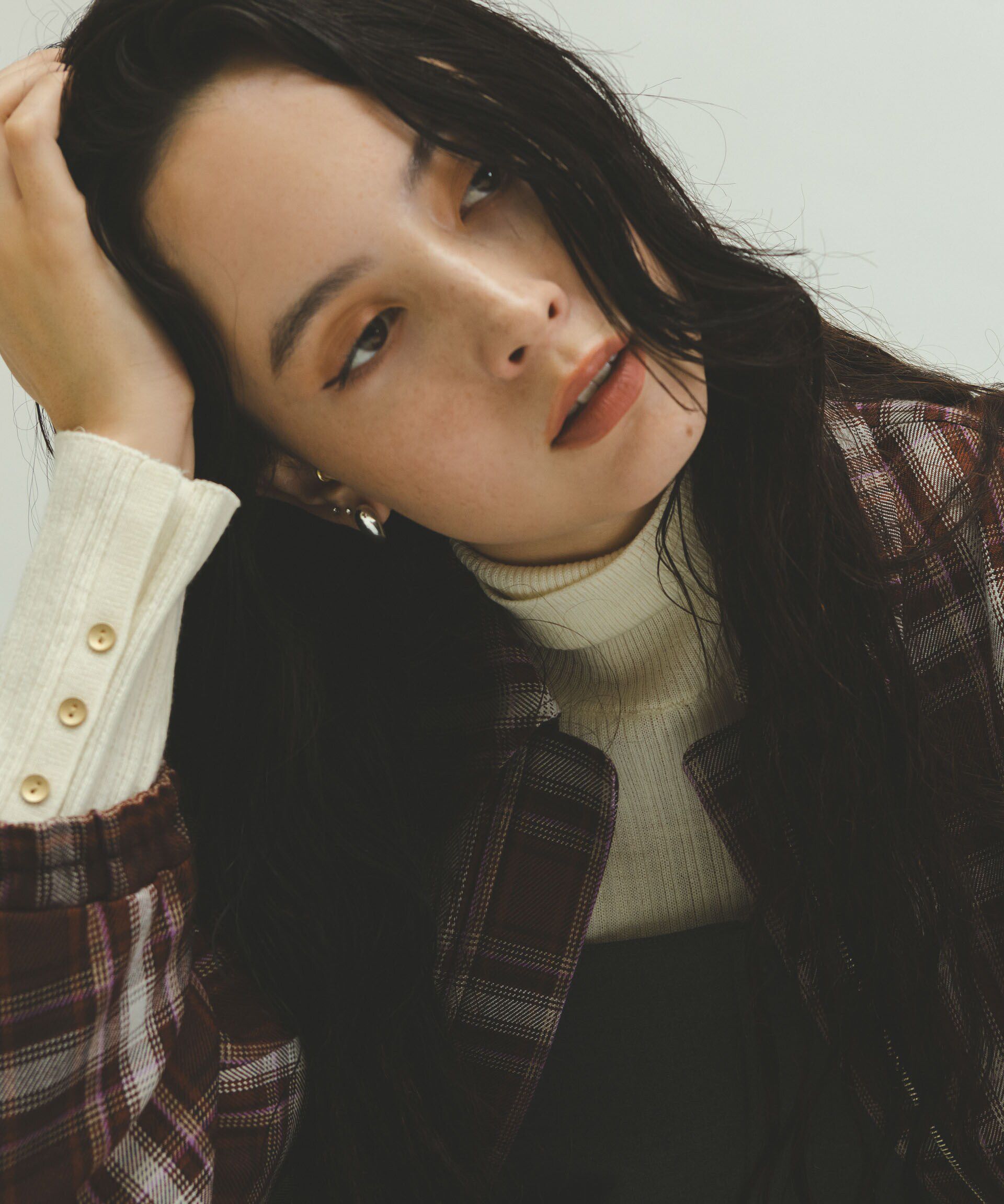 nano･universe「チェックショートブルゾン」|ブルゾン・スタジャン|