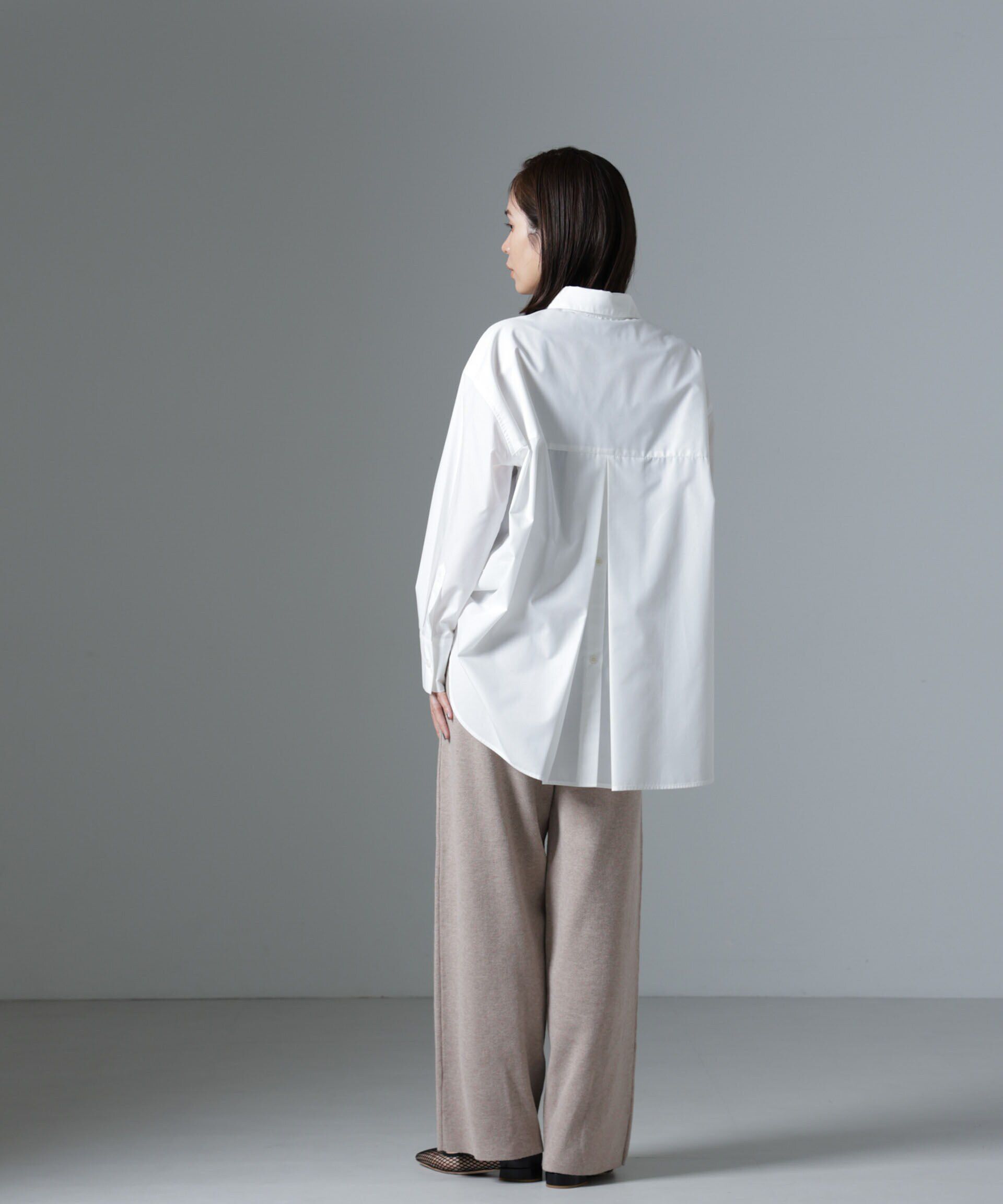 nano･universe「ポケットニットワイドパンツ（セットアップ可）」|チノ|