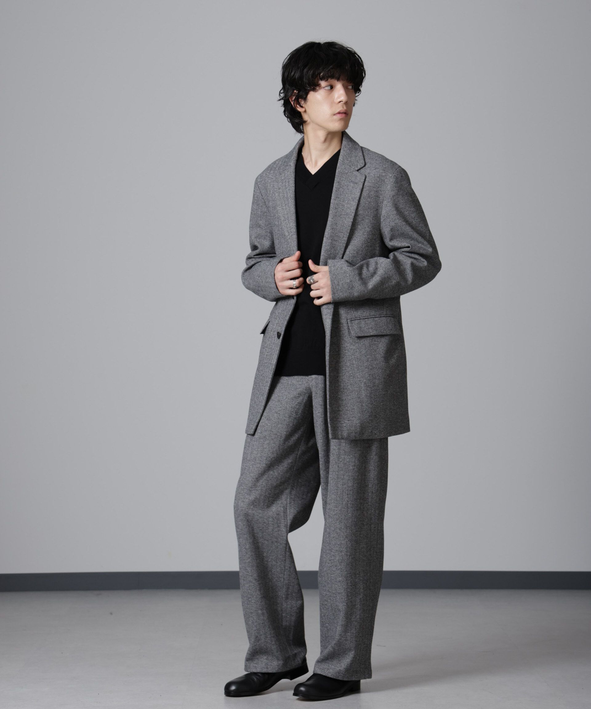 nano･universe「ツイードライク ドレストラウザー」|チノ|