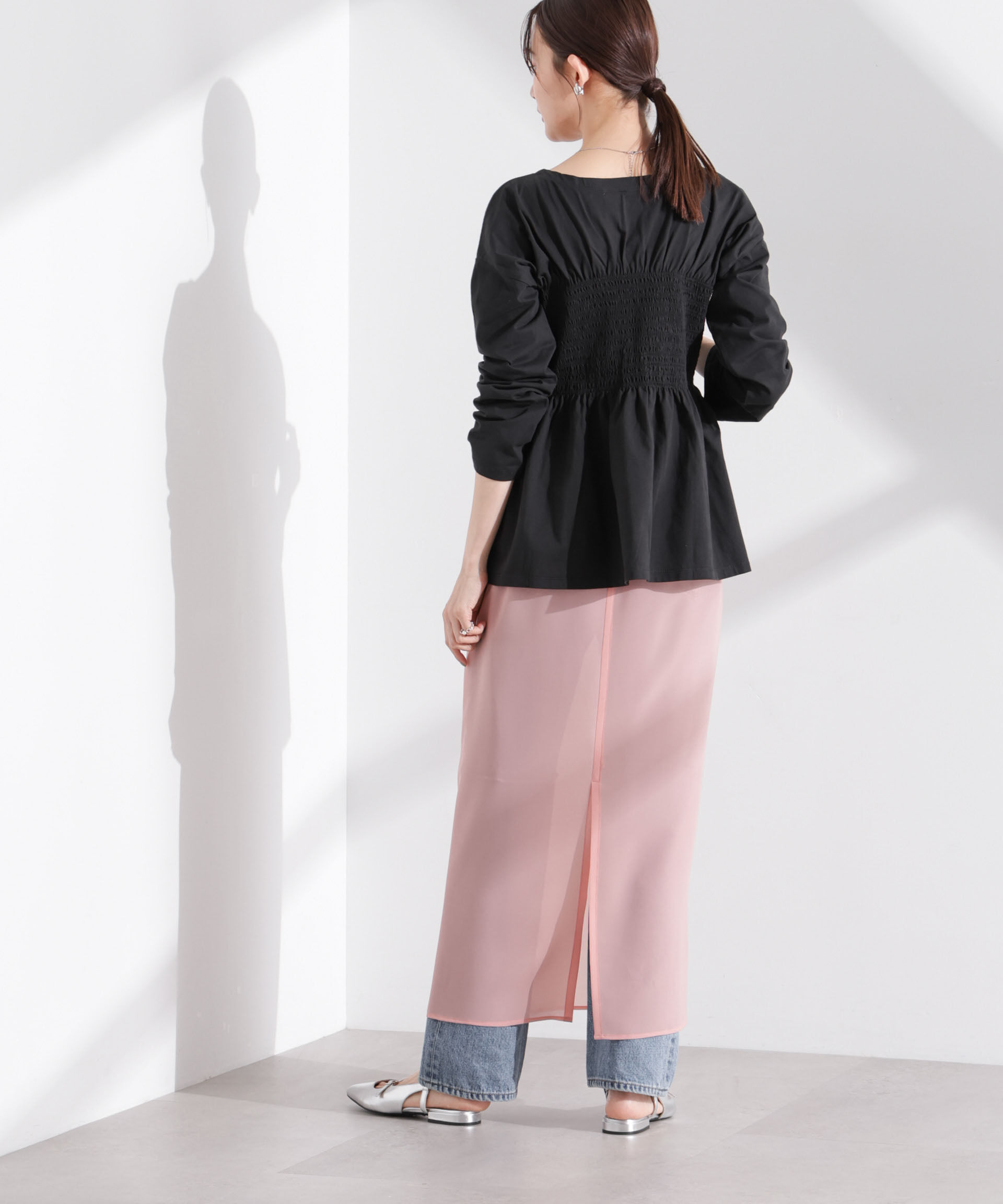 nano･universe「シャーリングデザインカットソー」|Tシャツ・カットソー|