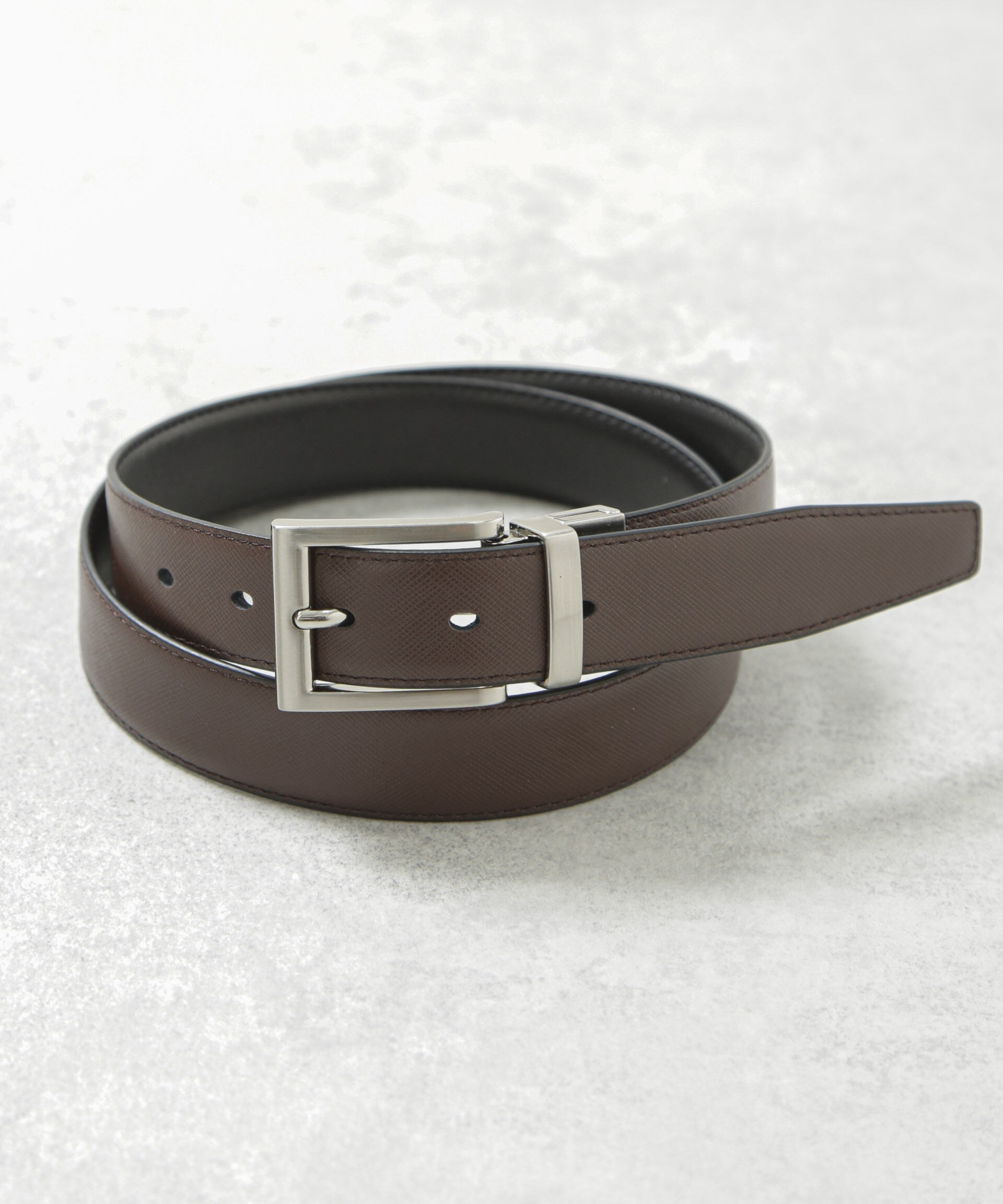 nano･universe「スプリットレザーリバーシブルベルト」|ベルト|