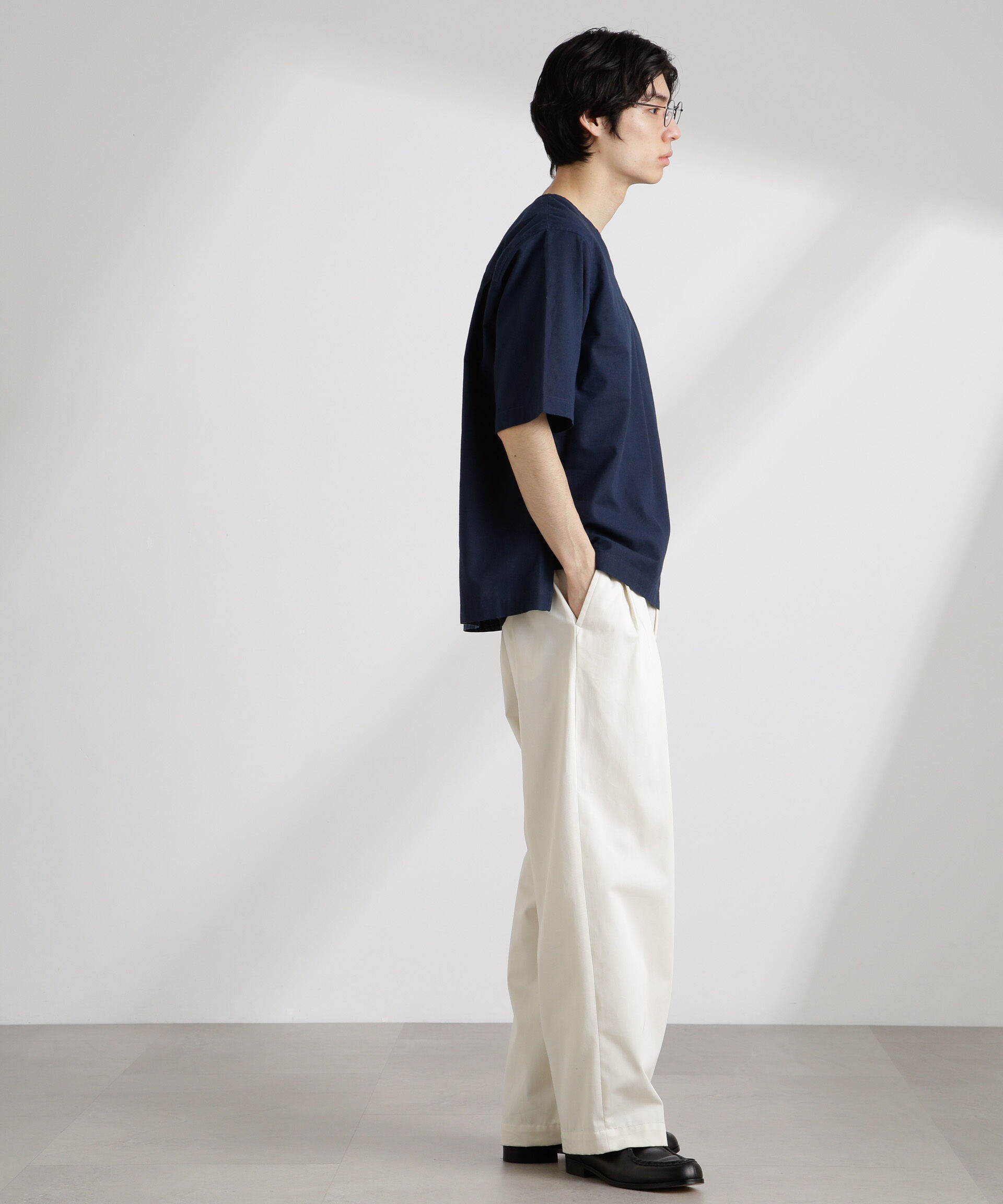 nano･universe「クールマックスリネン プルオーバーシャツ」|シャツ・ブラウス|