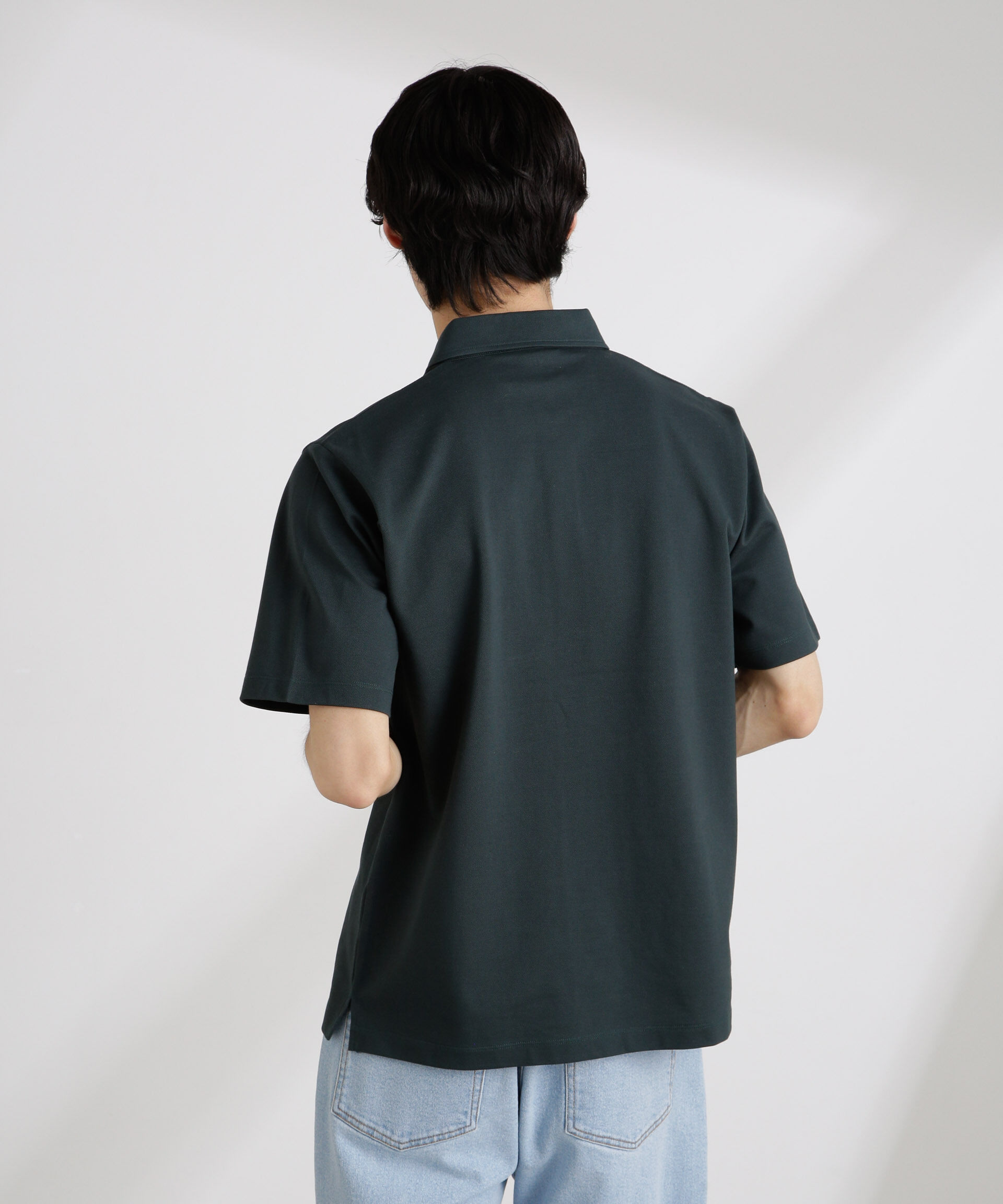 nano･universe「アンチスメル 鹿の子ポロ 半袖」|Tシャツ・カットソー|