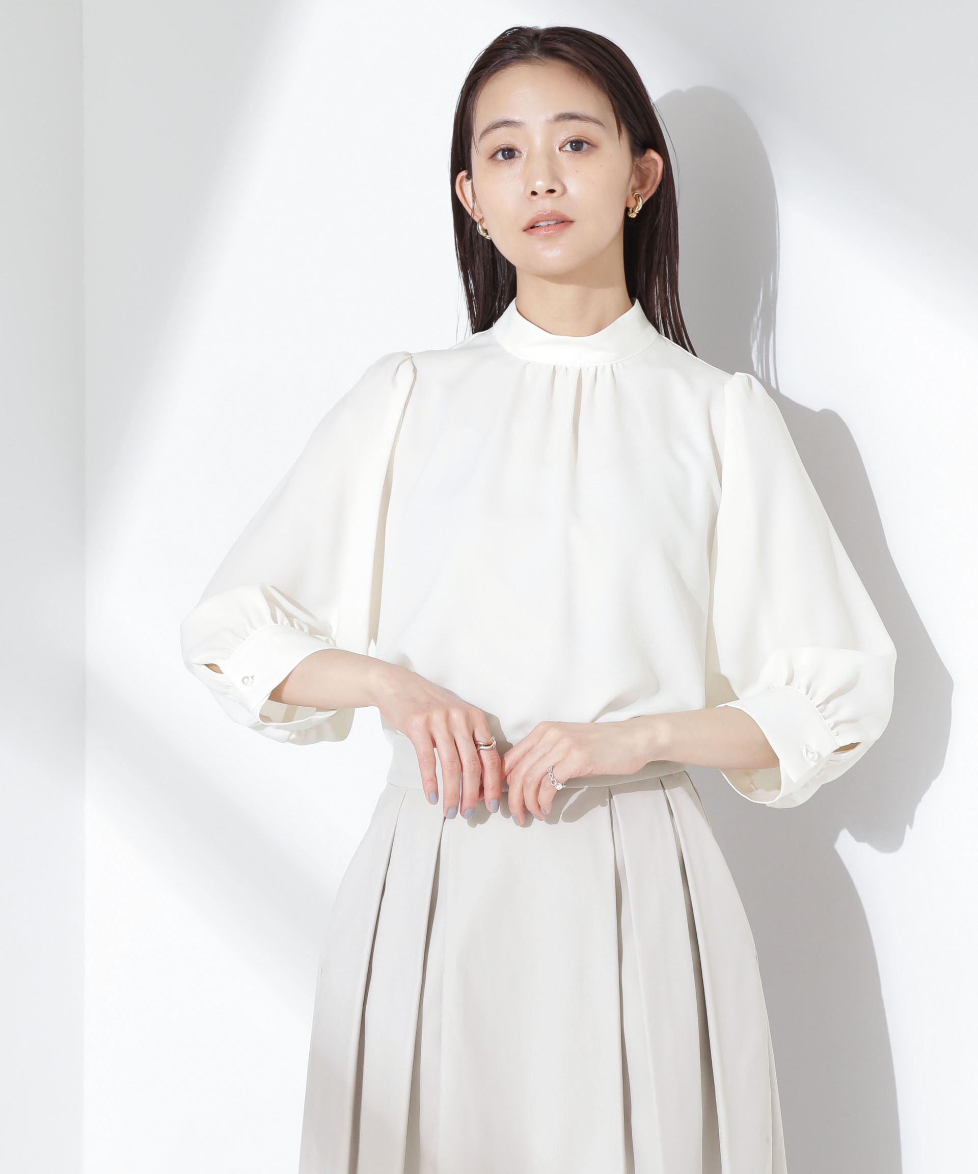 nano･universe「ボウタイ取り外し可2wayブラウス」|シャツ・ブラウス|