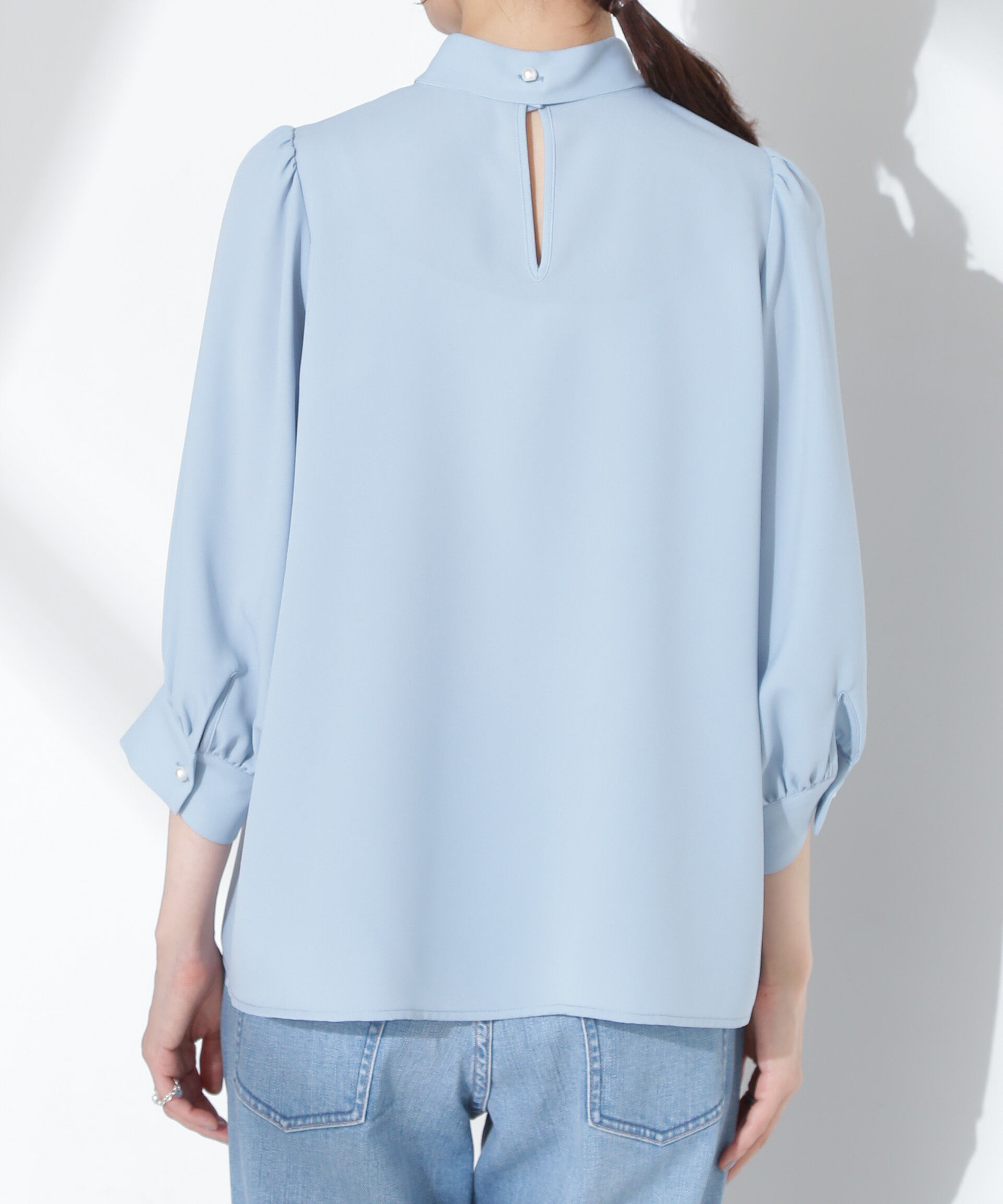 nano･universe「ボウタイ取り外し可2wayブラウス」|シャツ・ブラウス|