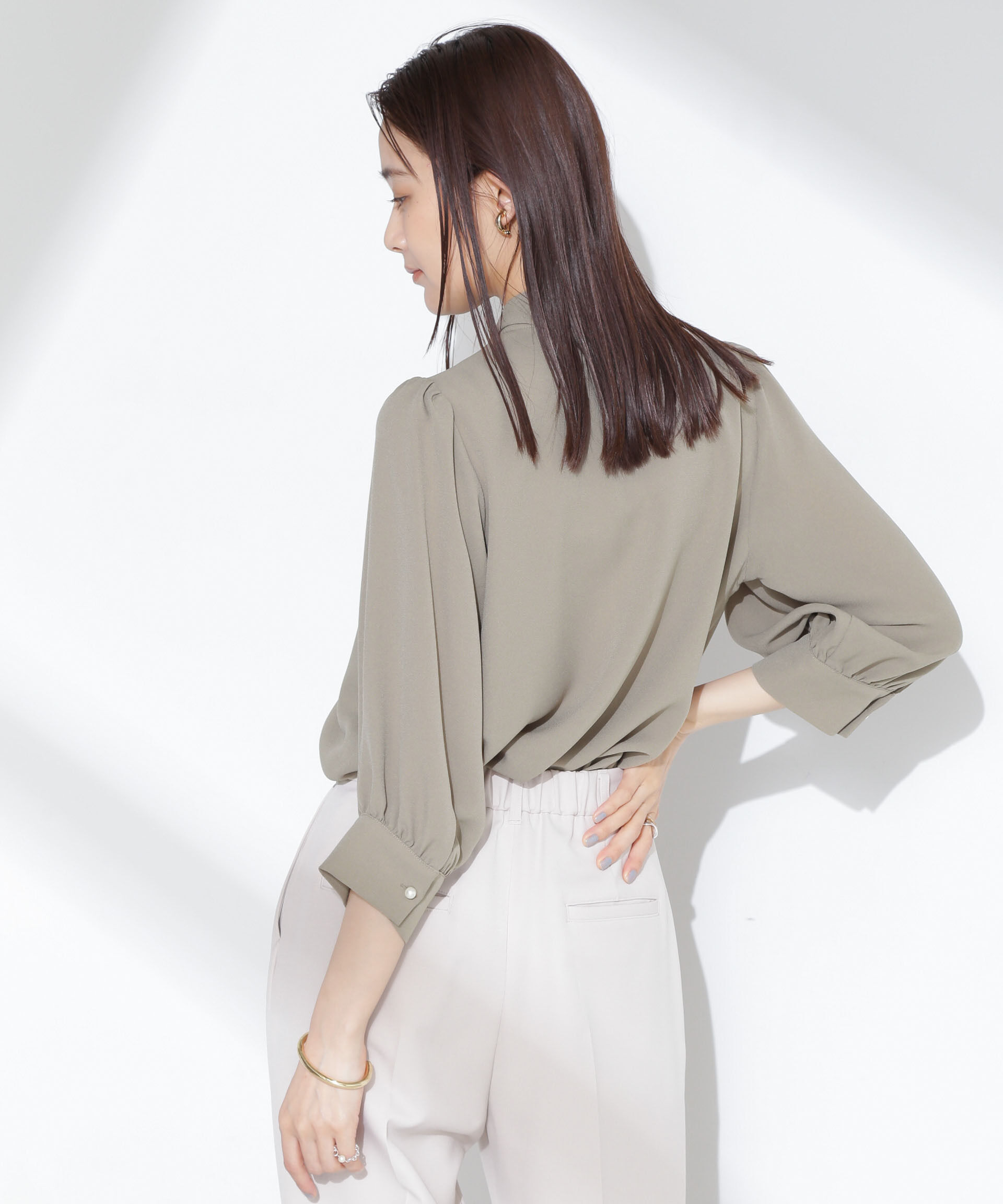 nano･universe「ボウタイ取り外し可2wayブラウス」|シャツ・ブラウス|