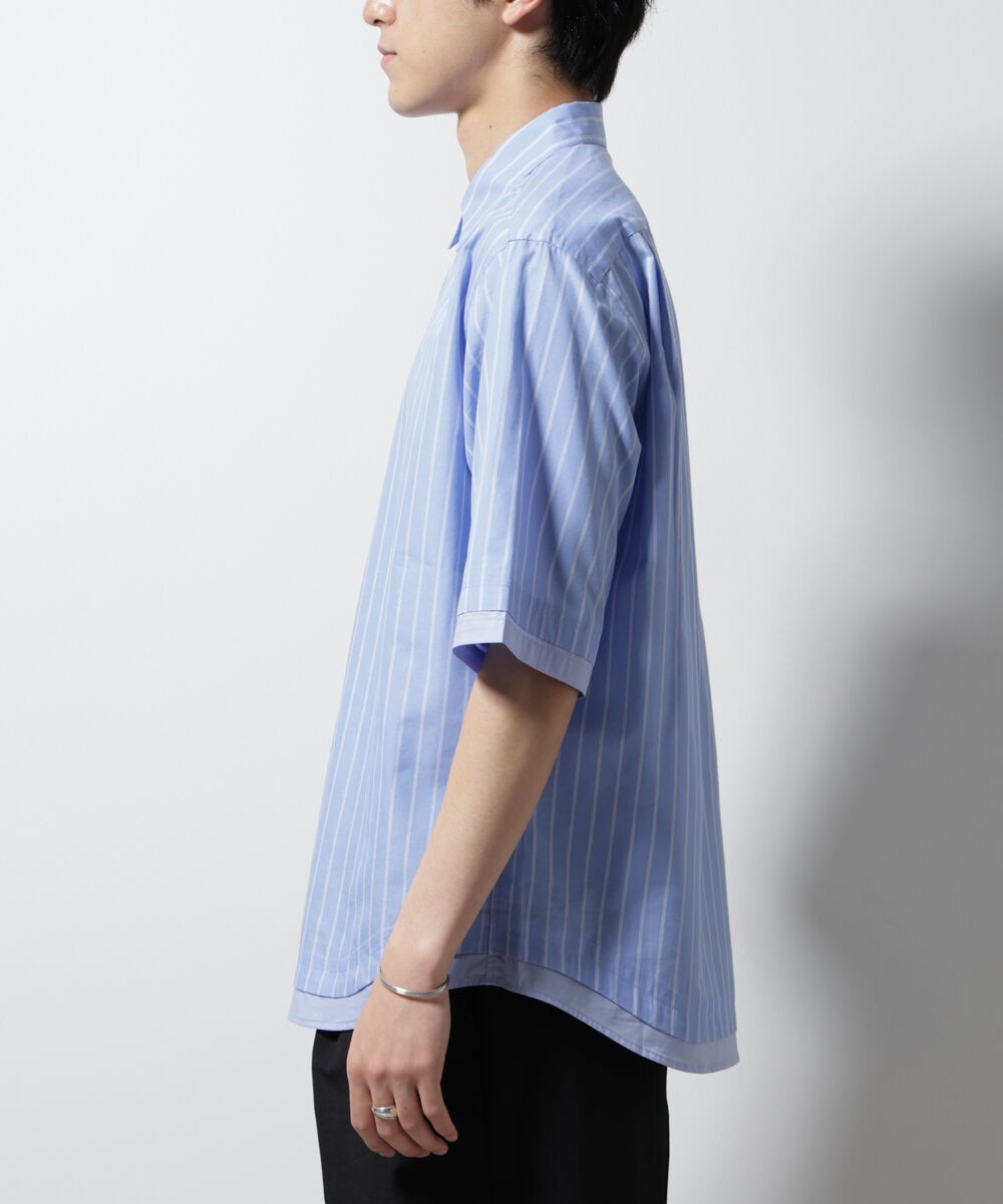 nano･universe「クレイジーストライプシャツ 半袖 2」|シャツ・ブラウス|