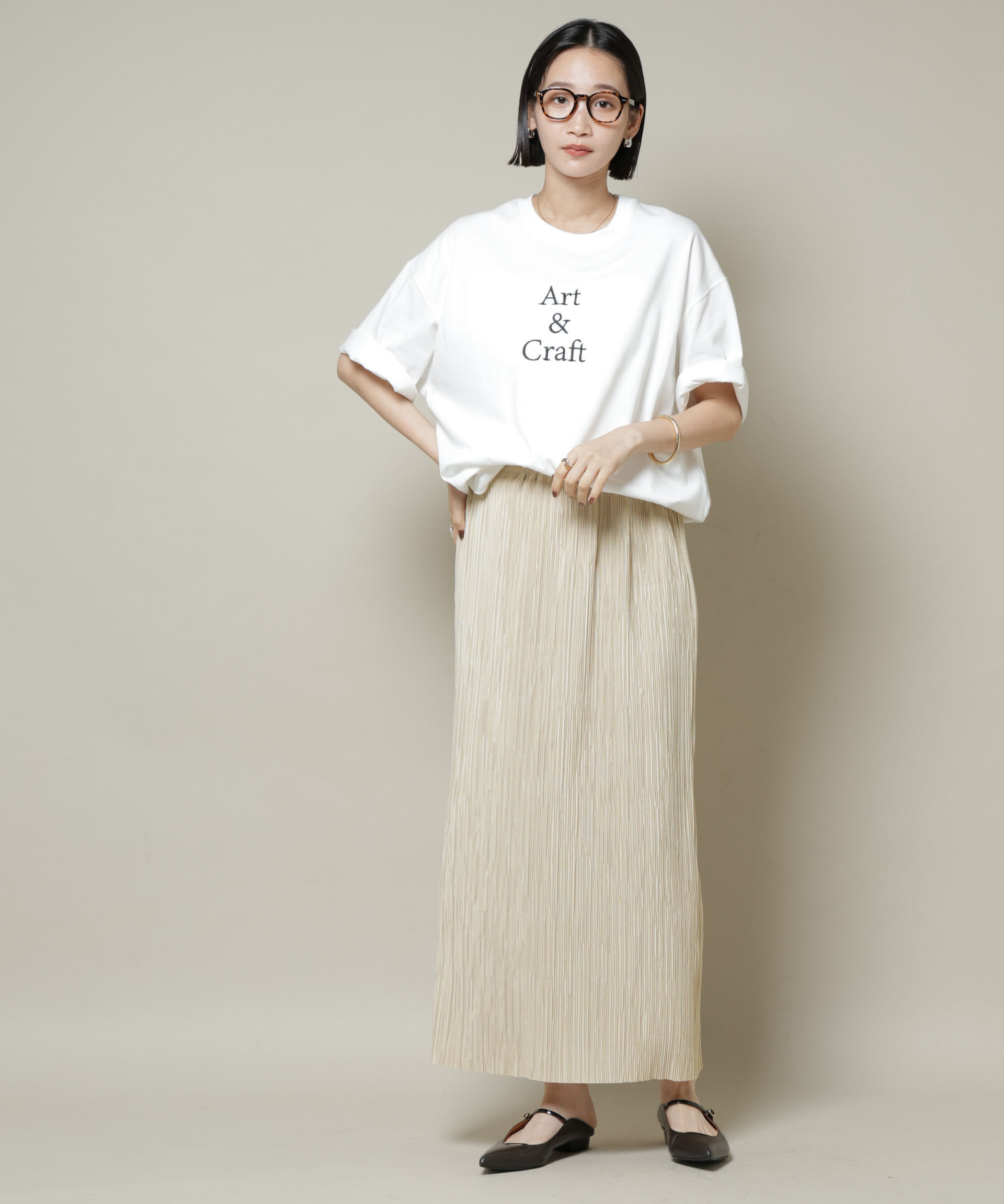 nano･universe「ランダムプリーツカットナロースカート(セットアップ可)」|スカート|