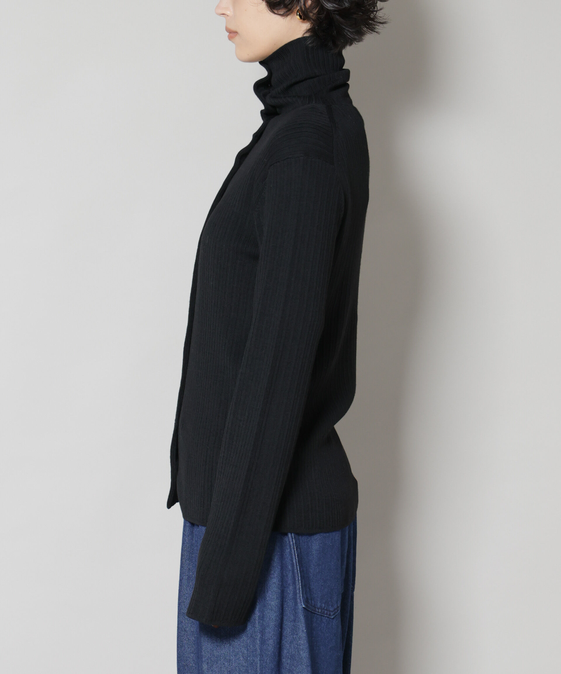 nano･universe「毛玉レスニット3wayリブタートルトップス」|ニット・セーター|