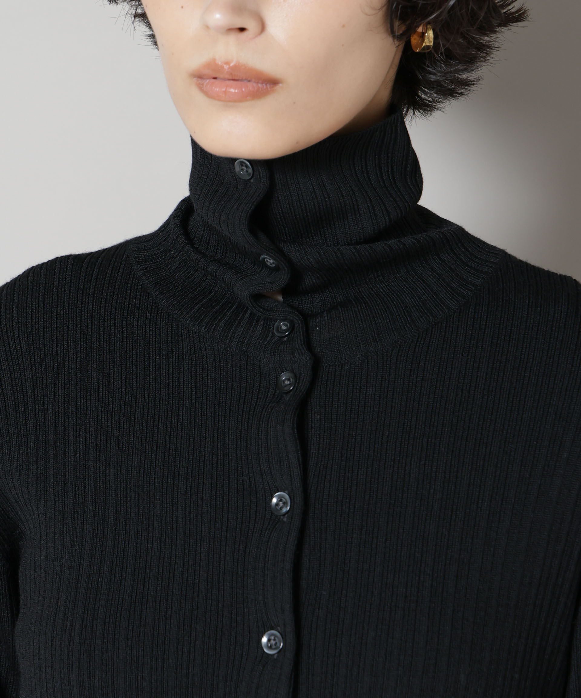 nano･universe「毛玉レスニット3wayリブタートルトップス」|ニット・セーター|