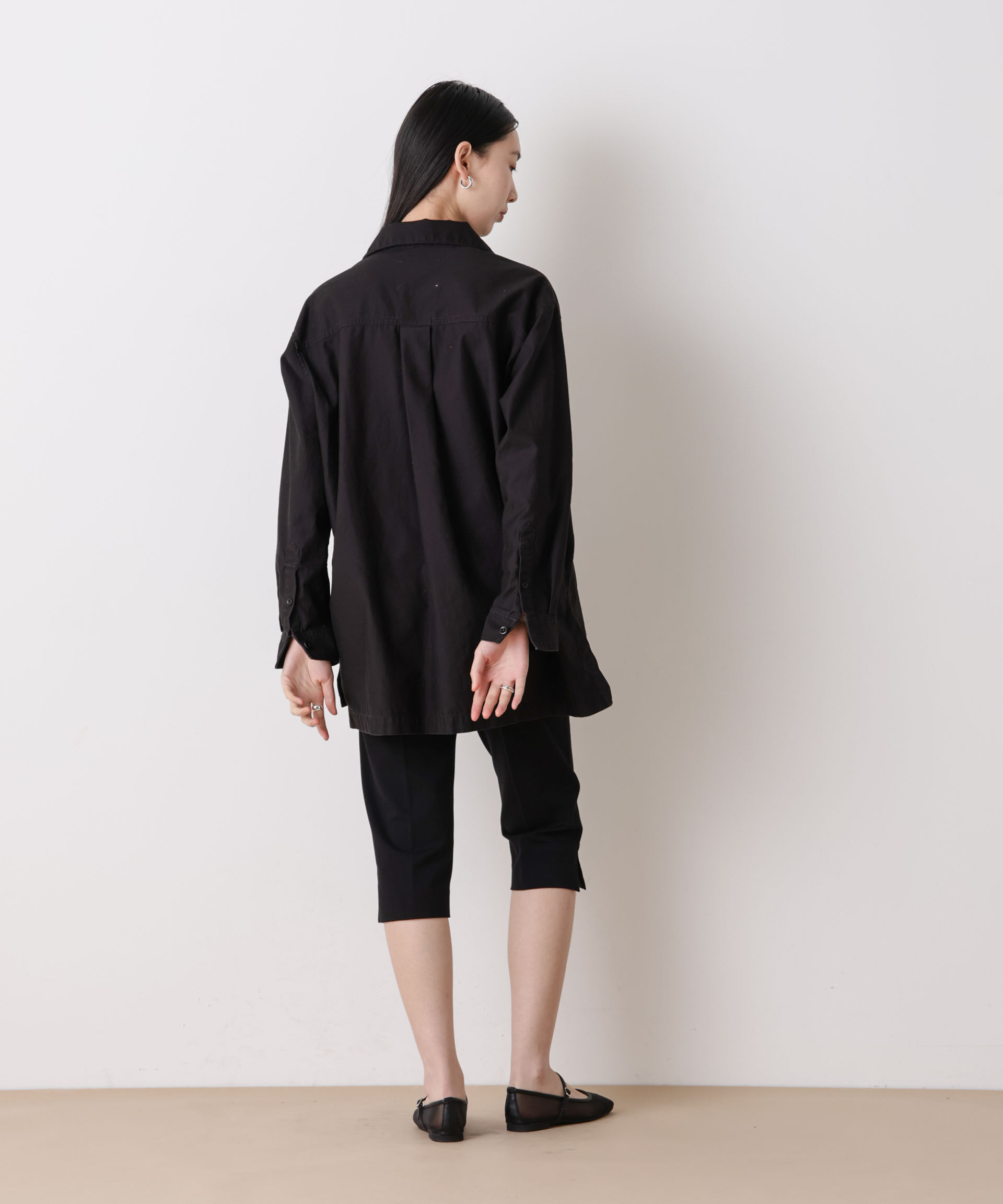 nano･universe「「STEVELOUR」コットンレースアップチュニックシャツ」|ブルゾン・スタジャン|