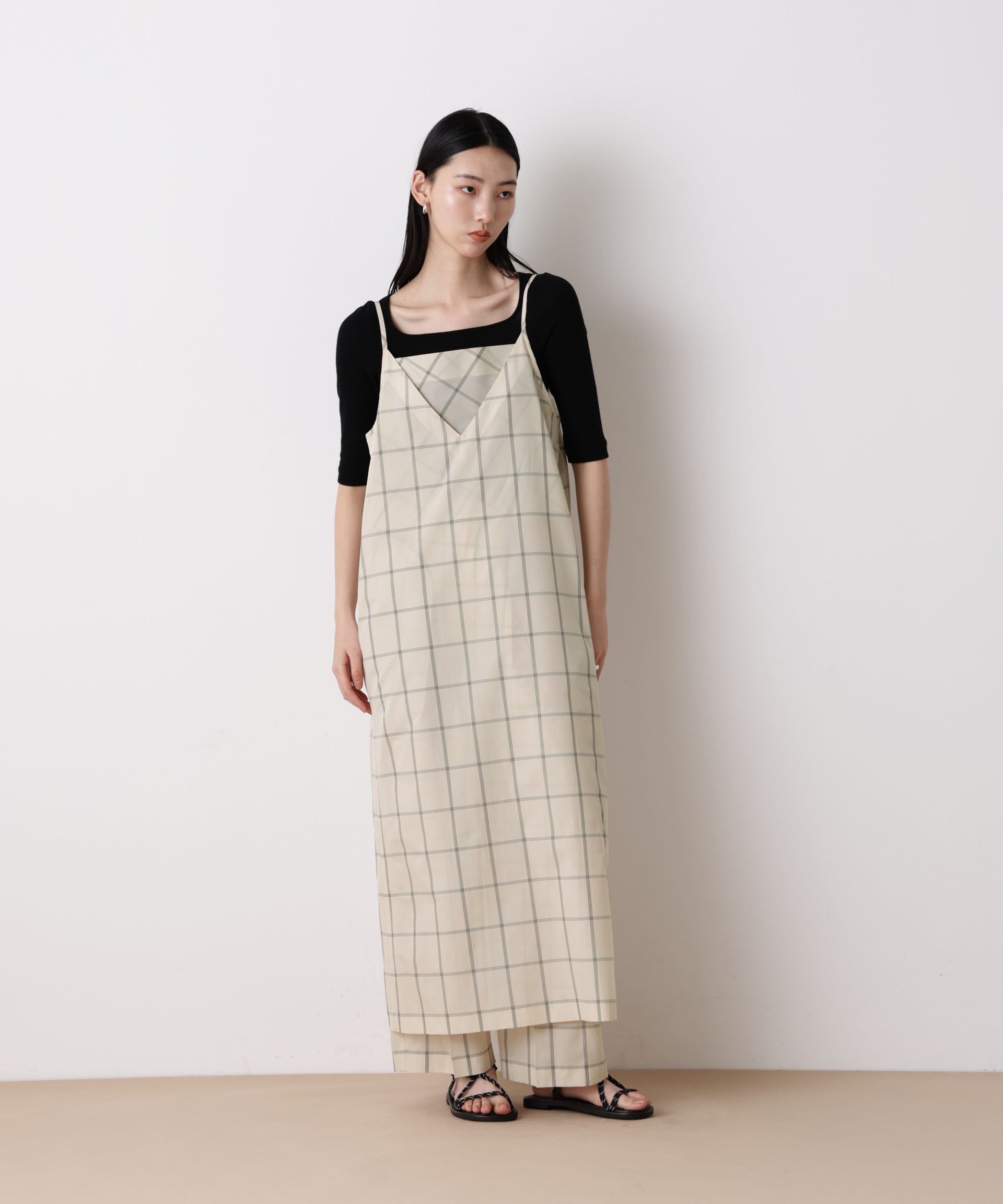 nano･universe「「STEVELOUR」バックオープンキャミワンピース(セットアップ可)」|ワンピース|