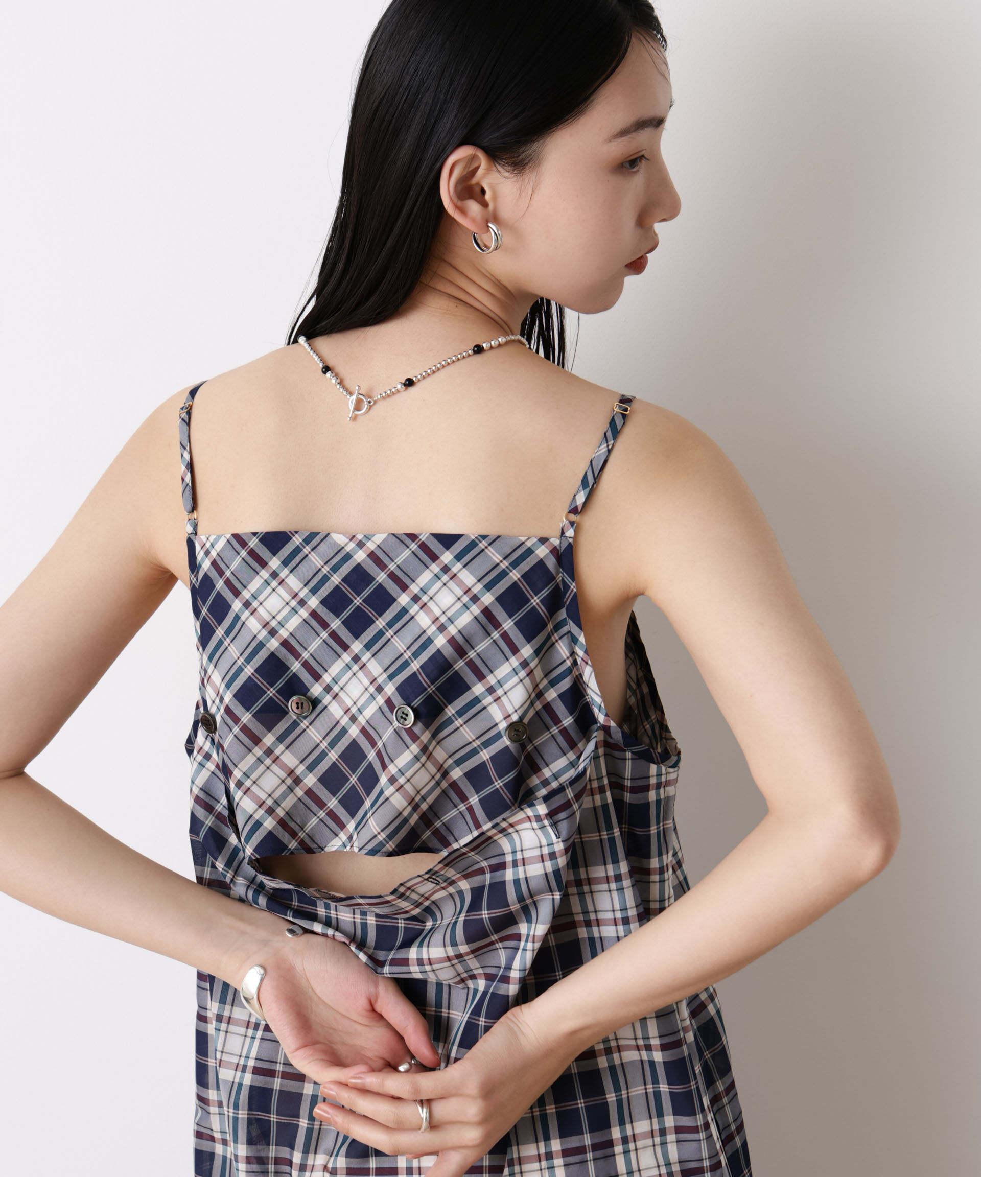 nano･universe「「STEVELOUR」バックオープンキャミワンピース(セットアップ可)」|ワンピース|