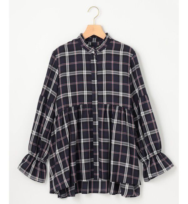 組曲「【WEB限定】シアーツイルチェック チュニックブラウス」|シャツ・ブラウス|