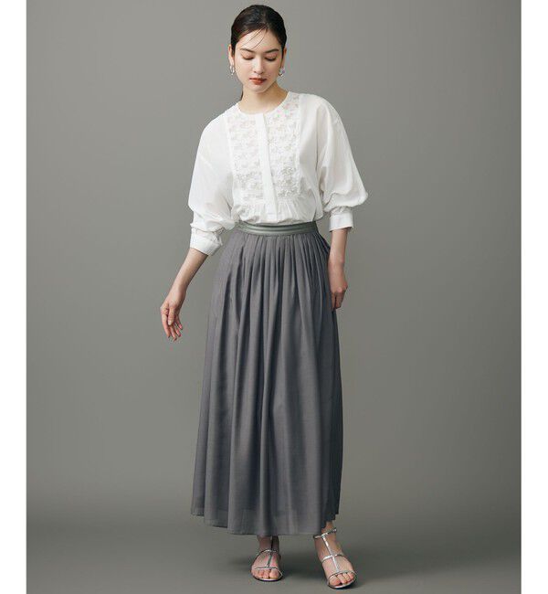 自由区「シアージオメトリックジャカードプルオーバー ブラウス」|シャツ・ブラウス|