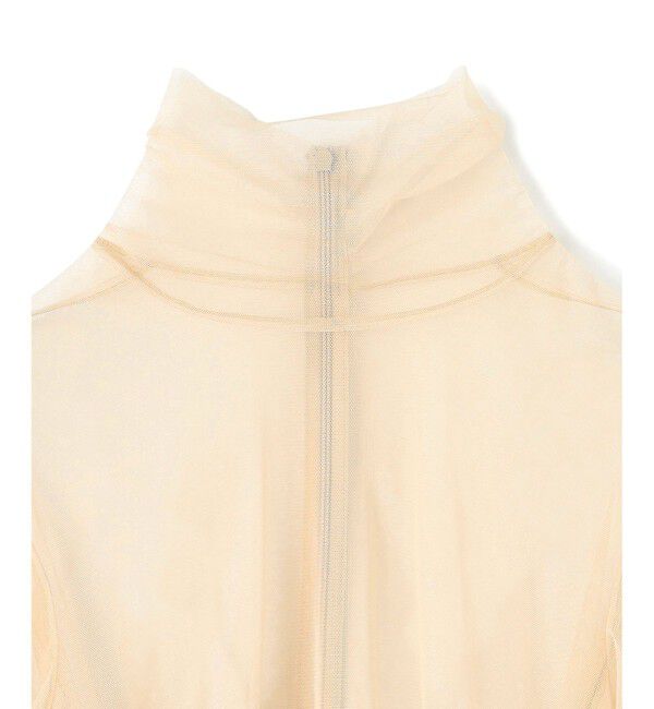 BEIGE,「【洗える・Precious 7月号掲載】TAMARIX / ストレッチチュールハイネックブラウス」|シャツ・ブラウス|