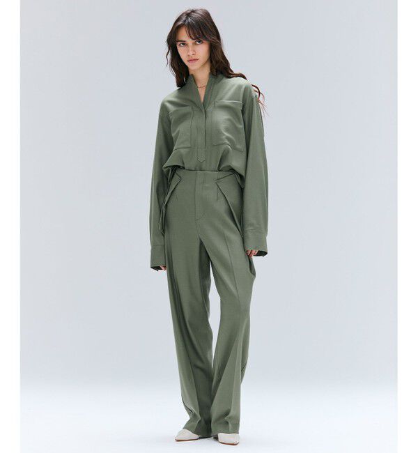 BEIGE,「【VERY NaVY12月号掲載】TERNES / ビックポケットプルオーバーウールブラウス」|シャツ・ブラウス|