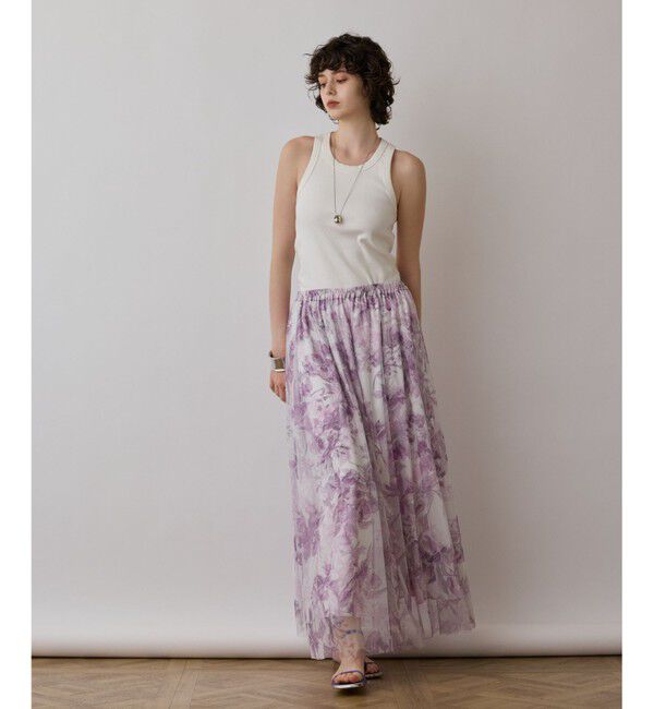 Diagram「シャドーフラワープリントスカート」|スカート|ピンク