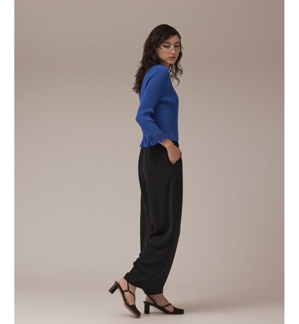 GRACE CONTINENTAL「シアーフリルニットカーディガン」|カーディガン|