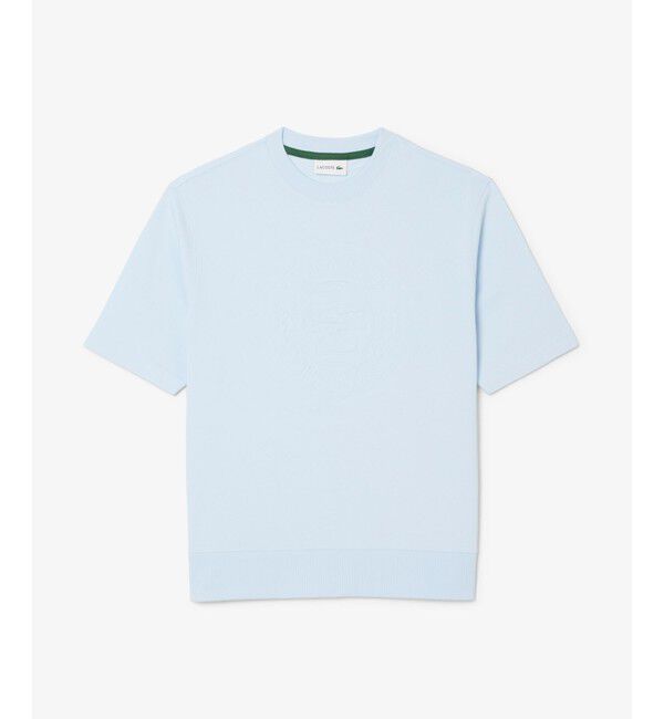 LACOSTE「裏パイル グラフィック刺繍 トーン・オン・トーンステッチ半袖スウェット」|スウェット・ジャージ|