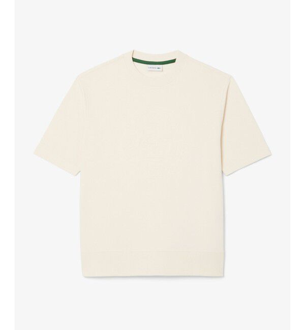 LACOSTE「裏パイル グラフィック刺繍 トーン・オン・トーンステッチ半袖スウェット」|スウェット・ジャージ|